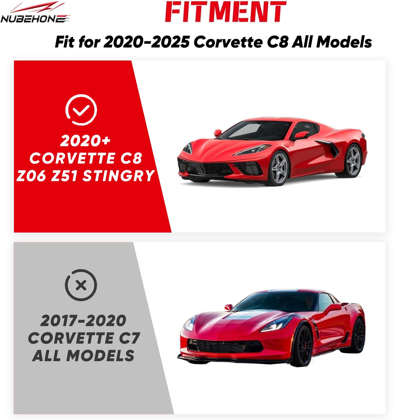 NUBEHONE 2PCS Screen Protector fit for Chevy C8 Corvette Z51 Z06 E-Ray 2020-2025,HD Scratch-Resistant Navigation Touch screen GPS screen Protector for c8 corvette accessories