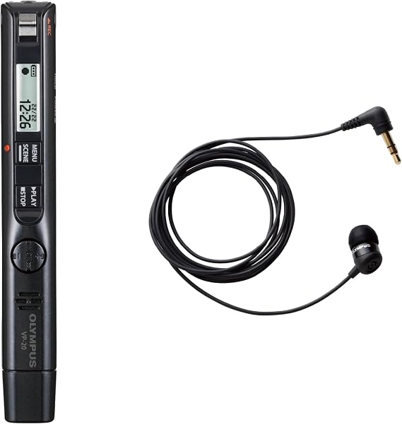 Voice-Trek VP-20 + TP8 Call Recording Set, Voice-Trek VP-20+TP8 (Ideal for Evidence Recording), Voice Recorder, IC Recorder, 8 GB Internal Memory, Memory Recording, Meeting Recording, Business