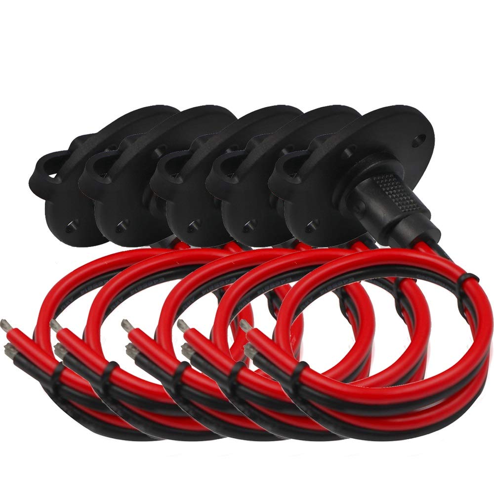 Buy iMESTOU 5PCS SAE Plug Solar SAE Socket Weatherproof Sidewall Port