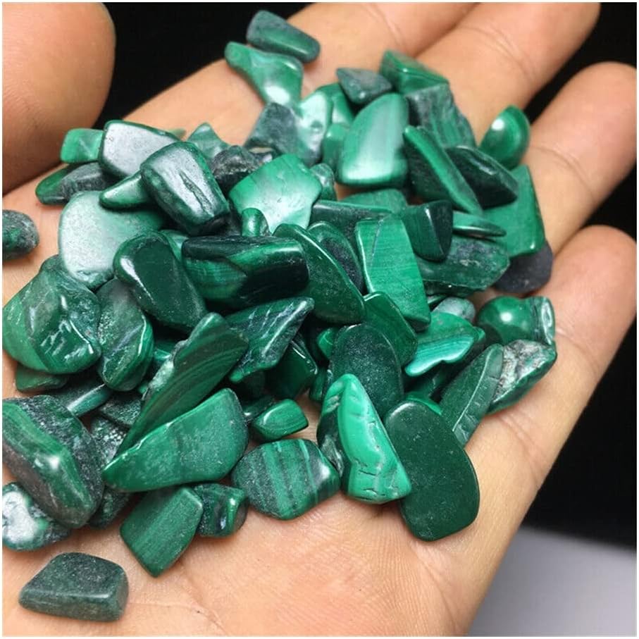 Crystal Gift Natural Malachite Gravel Sandstone ore Crystal Stone Aquarium Stone,Garden Stone Decoration Stone for Gemstones and Crystal PEIQIYIN Home Collections(Size:1400W)