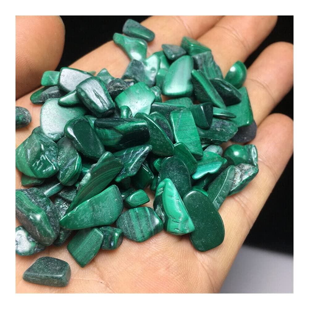 Regalo Natural malaquita Grava Arenisca Piedra de Cristal Piedra de Acuario, Piedra de decoración de jardín for dingchi Espécimen Mineral de Piedra (Size : 200g)