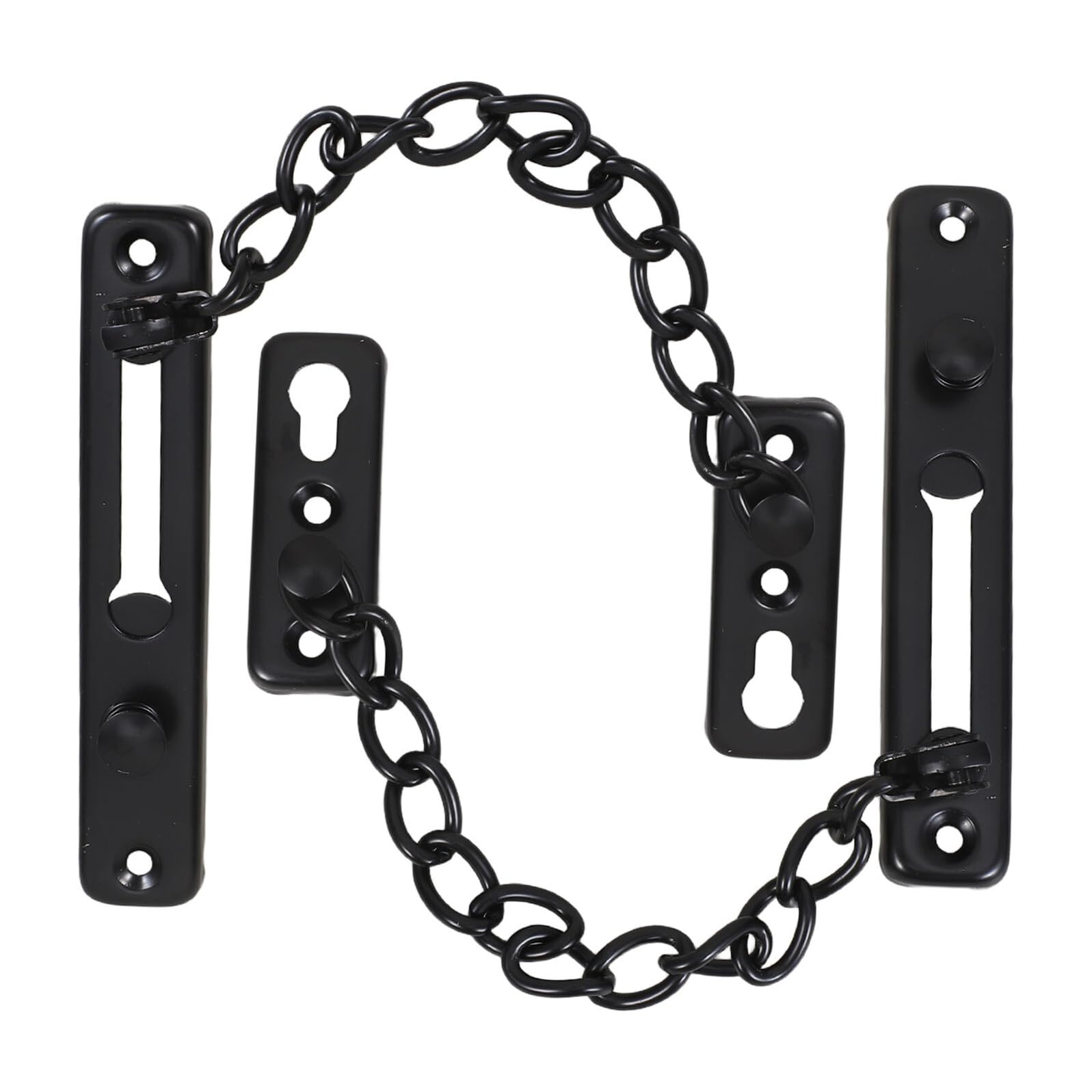Cerradura de seguridad interior Angoily con cadena antirrobo gruesa y pestillo de acero negro