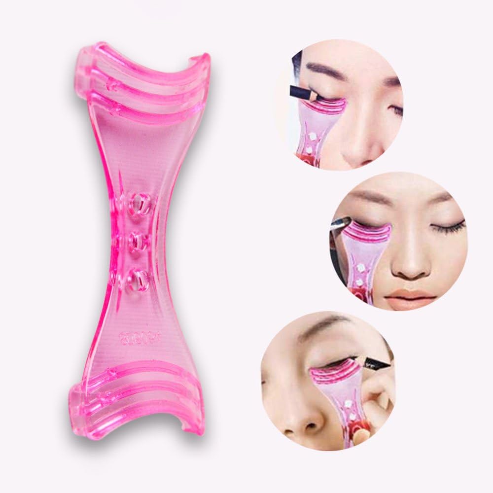 Eyeliner Stencil Template 4 Pcs DIY Eyeliner Template perfect Winged Eyeliner - FREE Branded Eyeglass Pouch