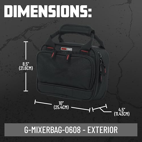 Miniatura 6 de Gator Cases Bolsa de transporte acolchada de nailon para mezcladorequipo 8.25" x 6.25" x 2.75" (G-MIXERBAG-0608)