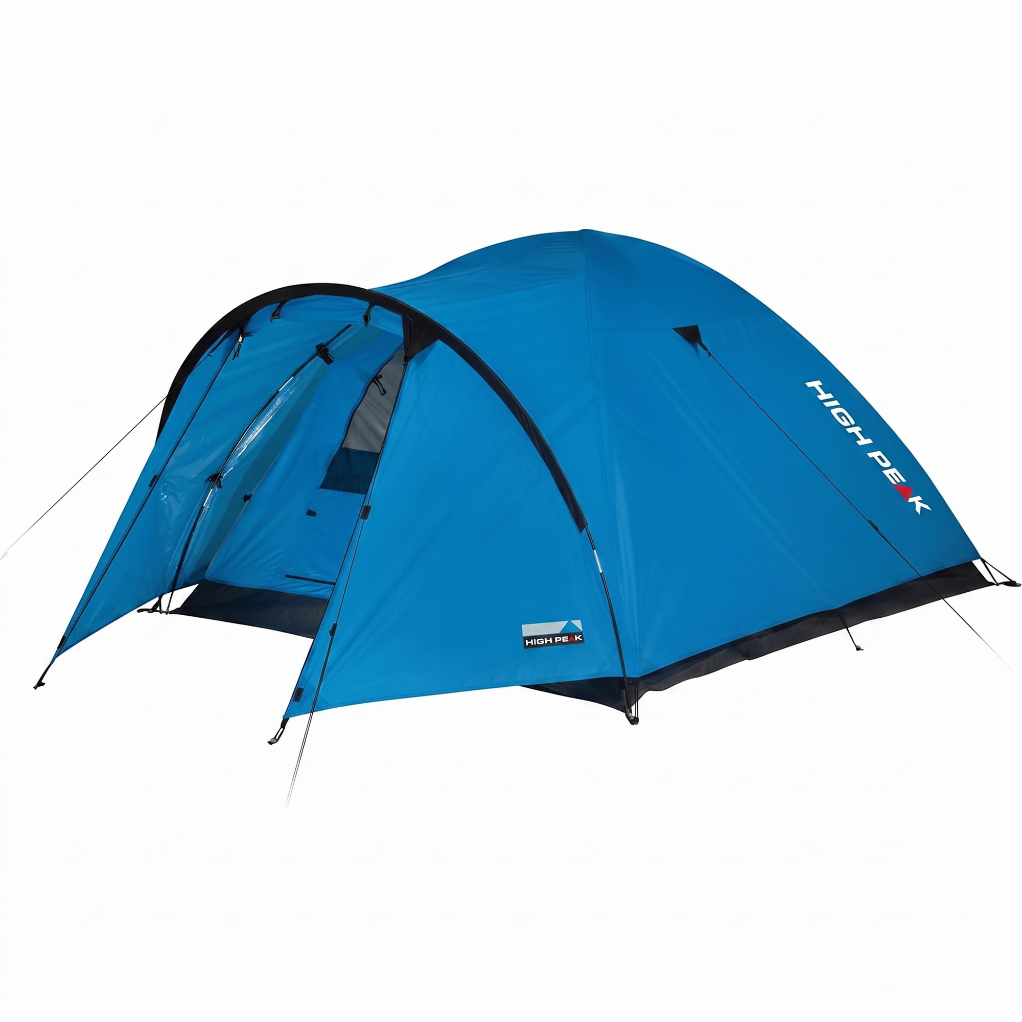 High Peak Kuppelzelt, Campingzelt mit Vorraum, 2-in-1 Innenzelt und Regenplane, PU 1500 mm, Wannenboden, Belüftung, Glasfaserstangen, kompaktes Zelt für Trekking, Festival, Reise und Outdoor-Camping