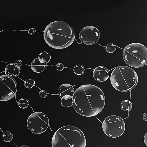 Miniatura 8 de Decor365 - Guirnaldas decorativas de burbujas transparentes y planas para colgar y decorar fiestas temáticas del océanos, sirena, fondo del mar,