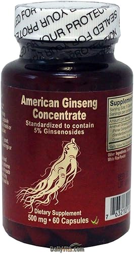 Concentrado de ginseng americano 60 cápsulas blandas