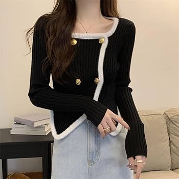 Amazon.co.jp: ニット 春服 大人女子 ガーリー カジュアル 韓国