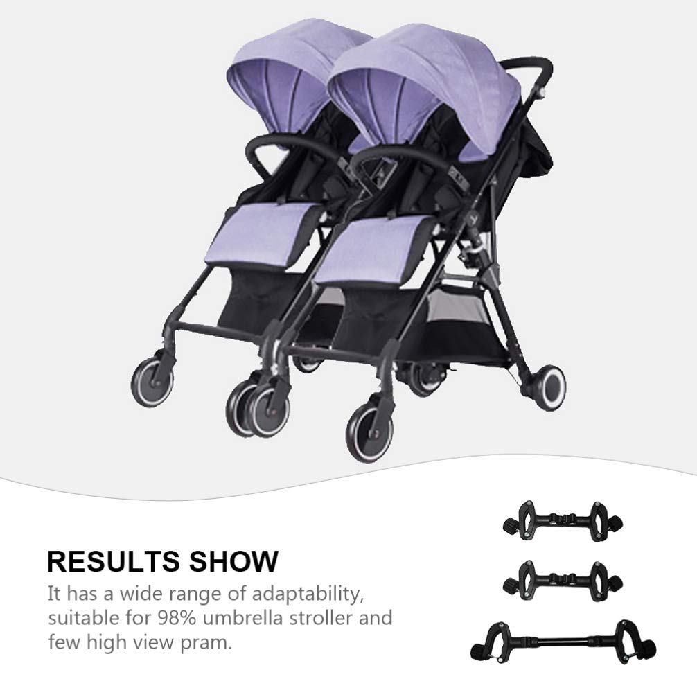 Toddmomy 1 Satz Kinderwagen Anschlüsse Verstellbare Universal Kinderwagen Verbindungsstücke für Zwillinge Schwarz
