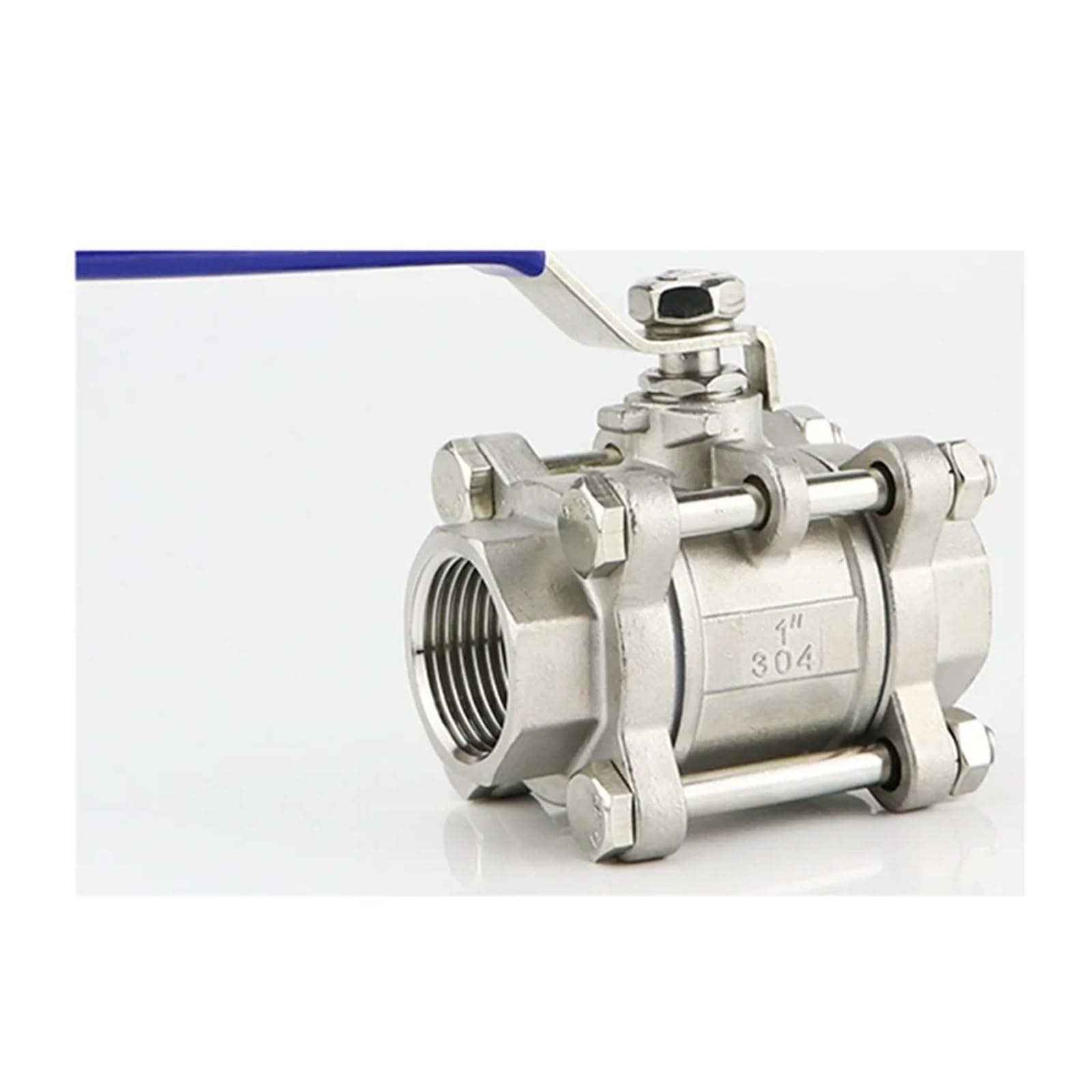 TQKEBWGW 3PC Manual Ball Valve Female Thread SS304/SS201 Stainless Steel DN50/DN65/DN80(DN65,SS201)