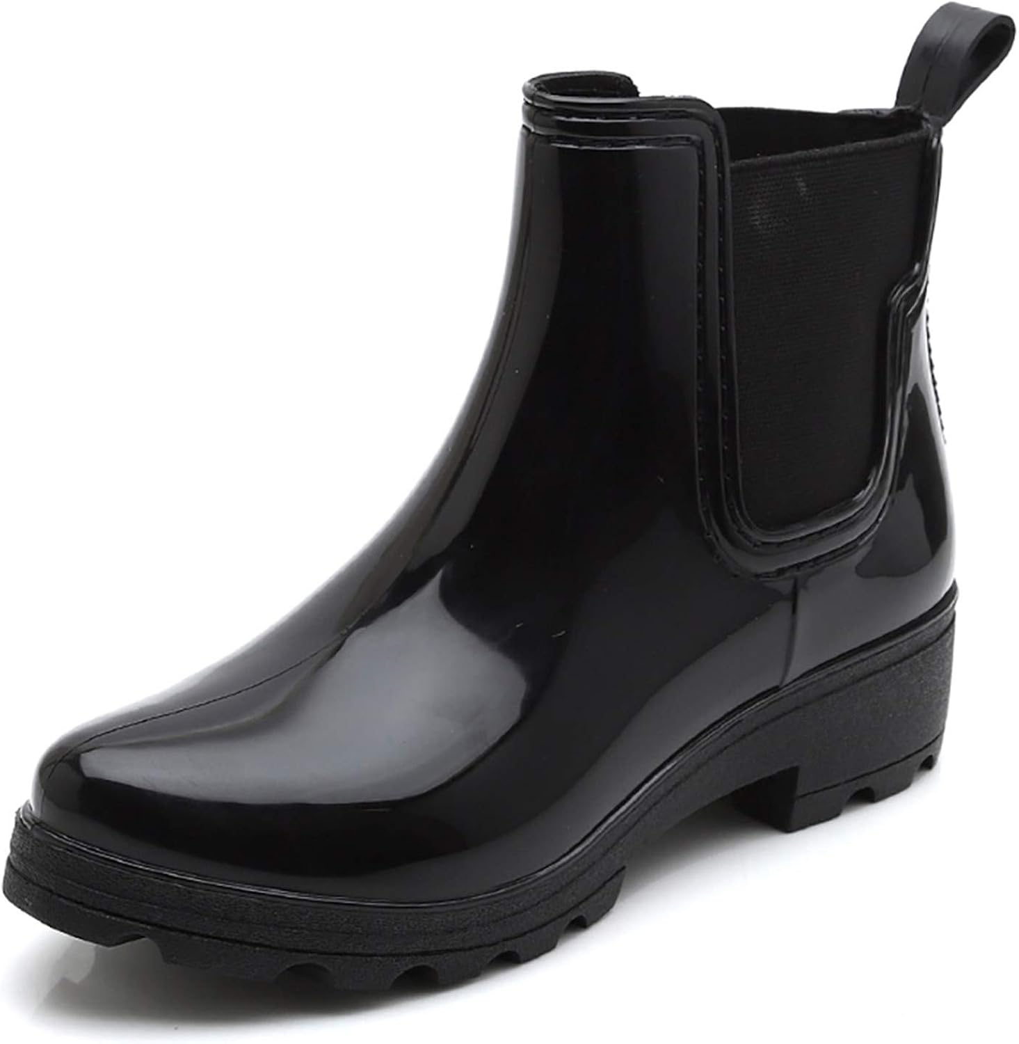 Rain Boots,Waterproof Rain Boots Women's Rubber Ankle Boots Round Toe