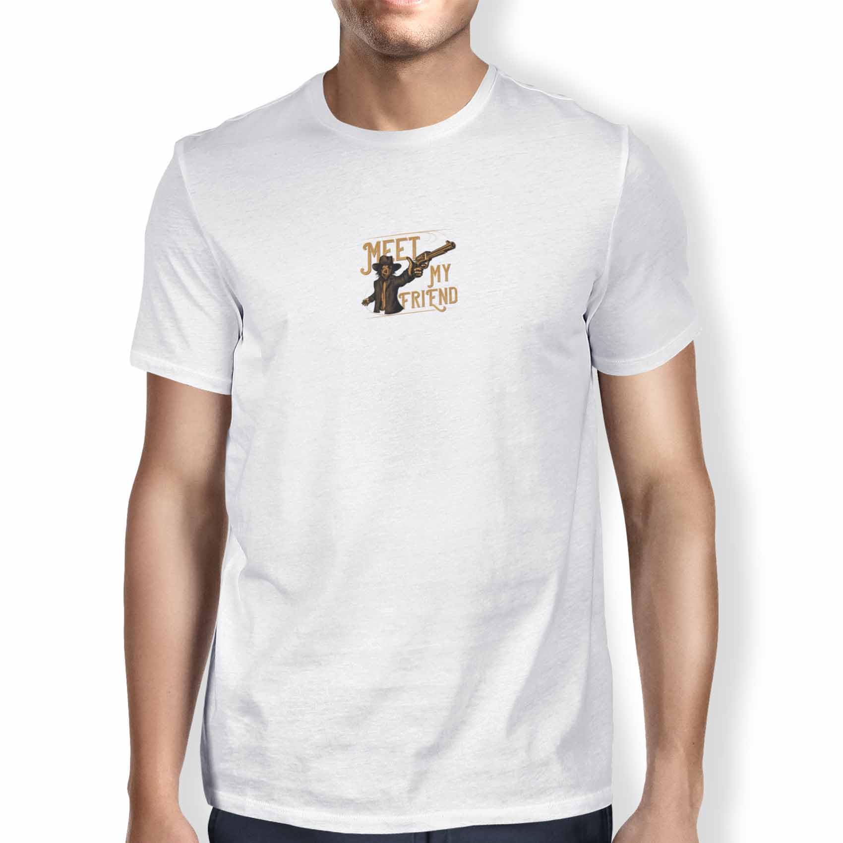 Green Fish Men's White Fdmtsi-104069 T-Shirt, M