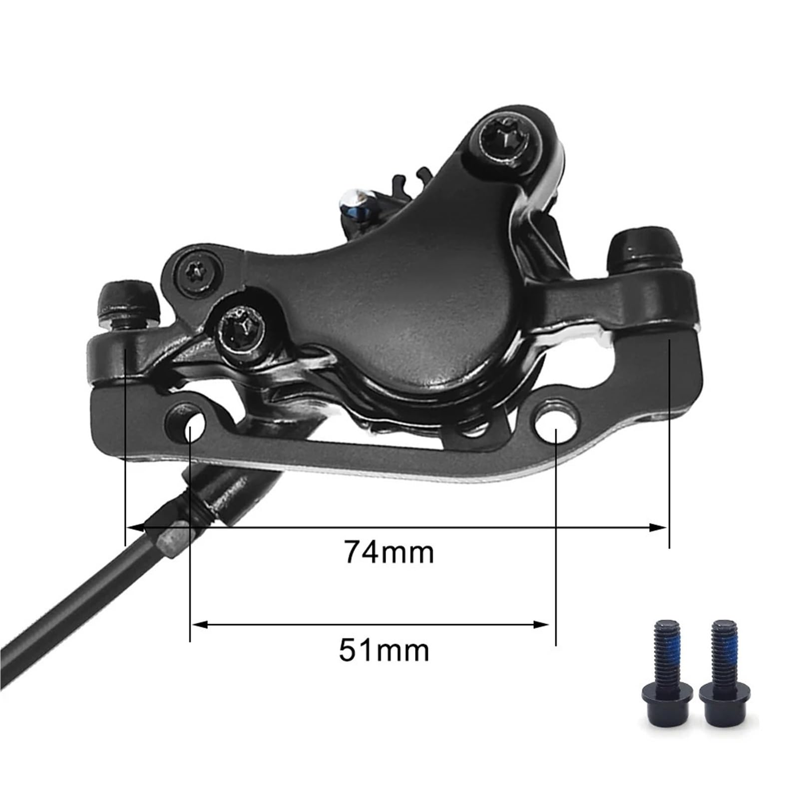 Genérico Kit De Freno De Disco Hidráulico For Bicicleta MTB, Pinzas De 2 Pistones, Rotor De 160 Mm Y 180 Mm, Palanca Delantera Y Trasera, Izquierda Y Derecha