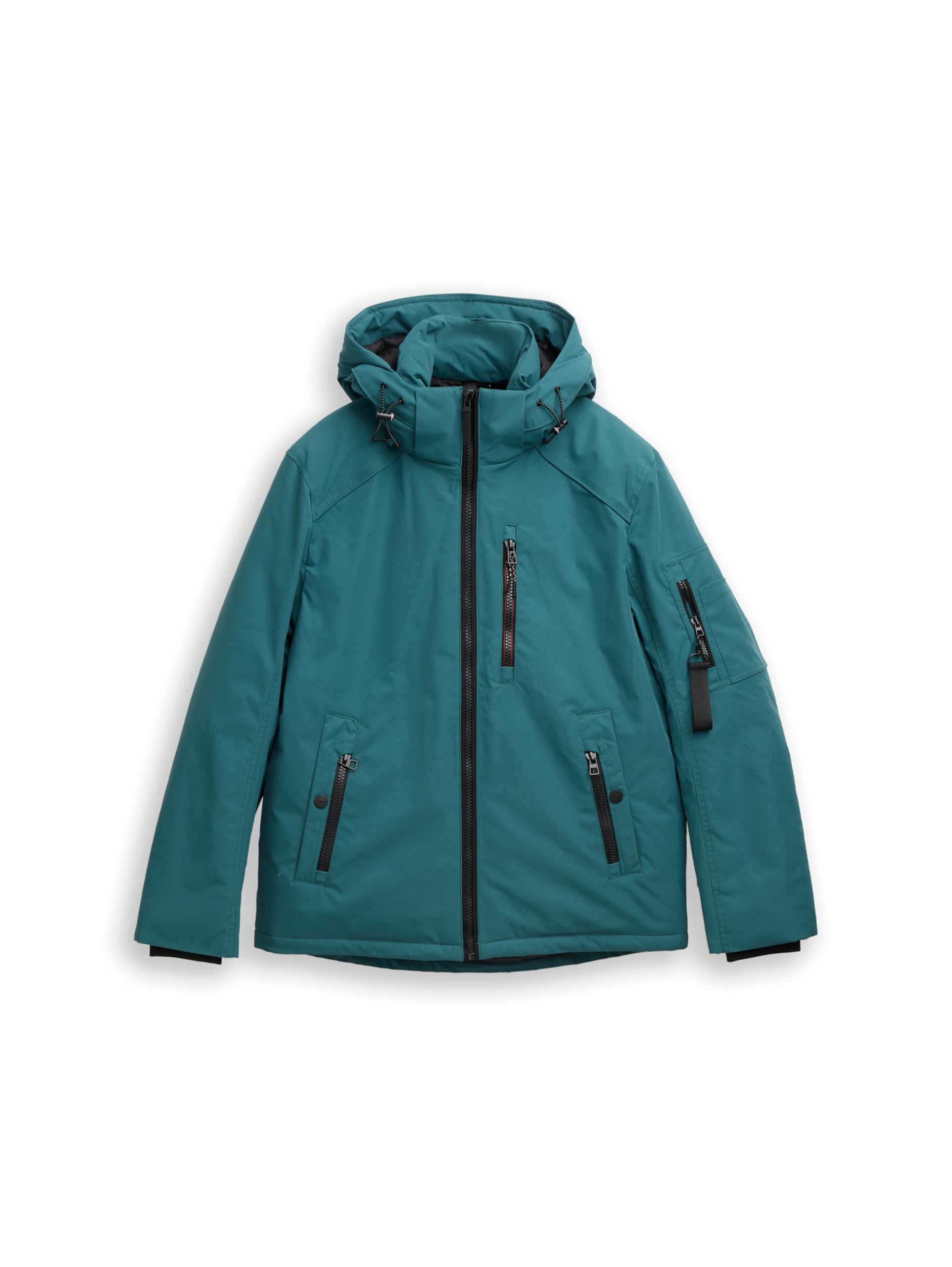 Tom Tailor Herren Winterjacke mit Abnehmbarer Kapuze