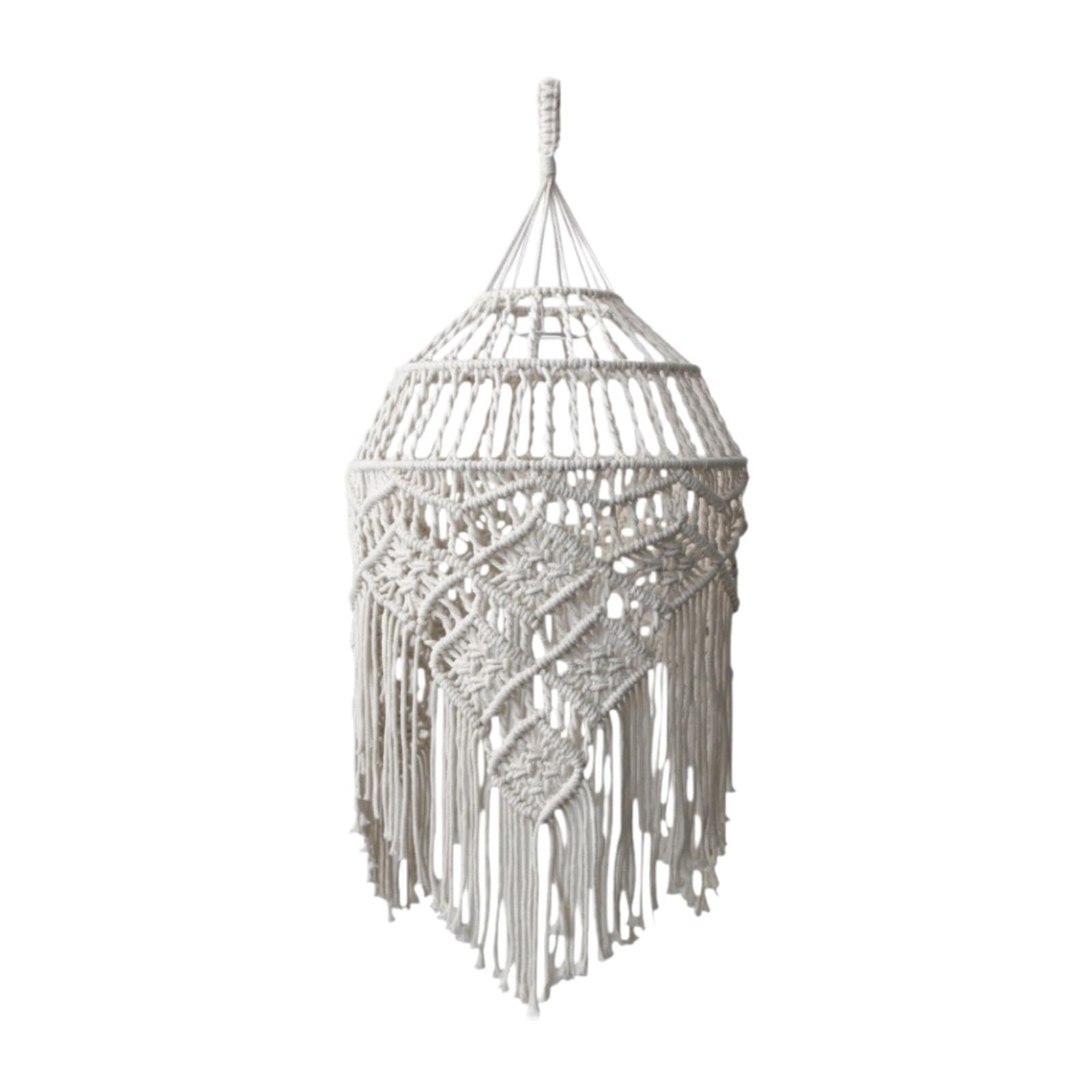 Mophrati Women's Handmade Woven Lights Cover Bedroom Hanging Complements Any Decor While Providing Unique Charm And Warmth To Space Chandelier Lamp Shade Indoor Modern