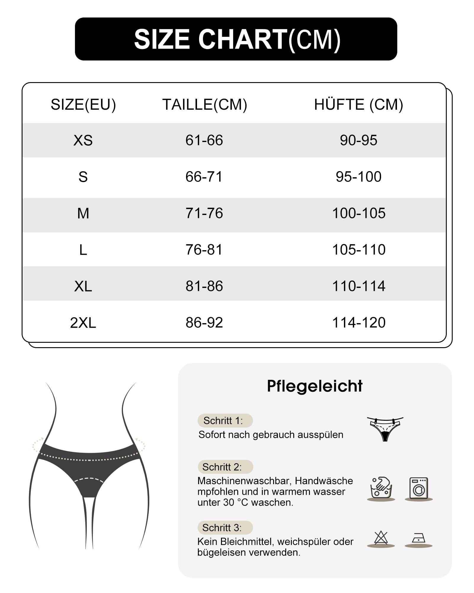 SHARICCA Bragas Menstruales sin Costura Absorbentes Menstruales Bikini Tanga Lavable Periodo Mentruación Thong