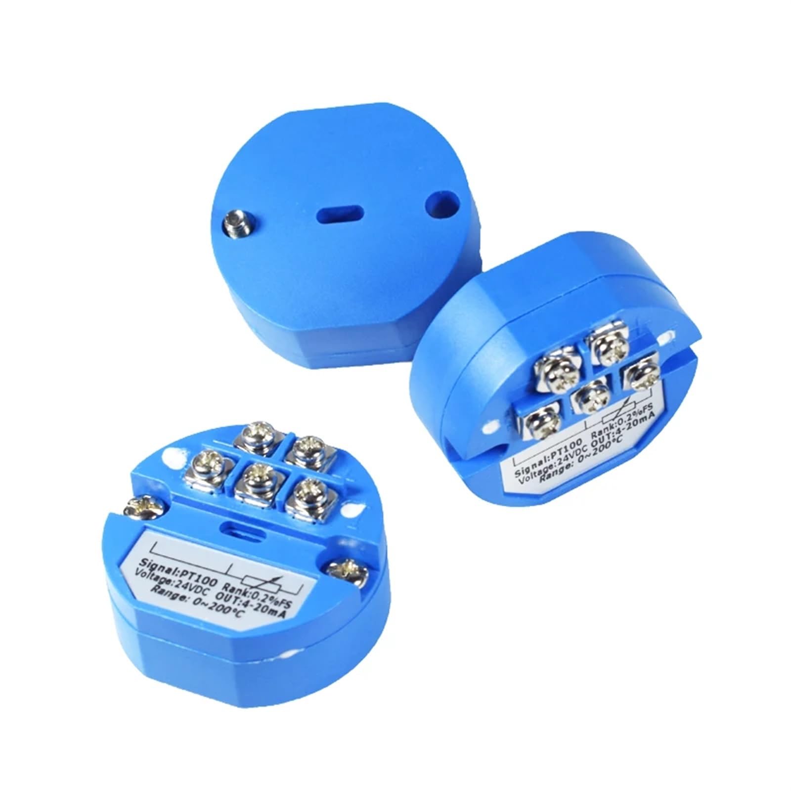 Trasmettitore di Temperatura -200-600℃ Rilevamento Temperatura Uscita 4-20 mA Sensore di Temperatura RTD PT100 (Color : 0-250C 24VDC)
