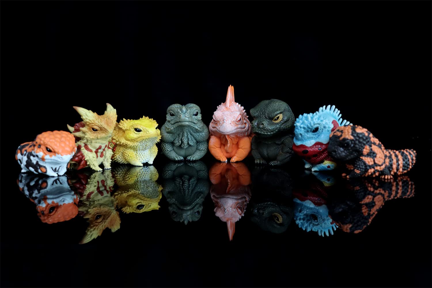 Amazon | ガチャガチャ ブラインド ボックス トカゲ 爬虫類 全7