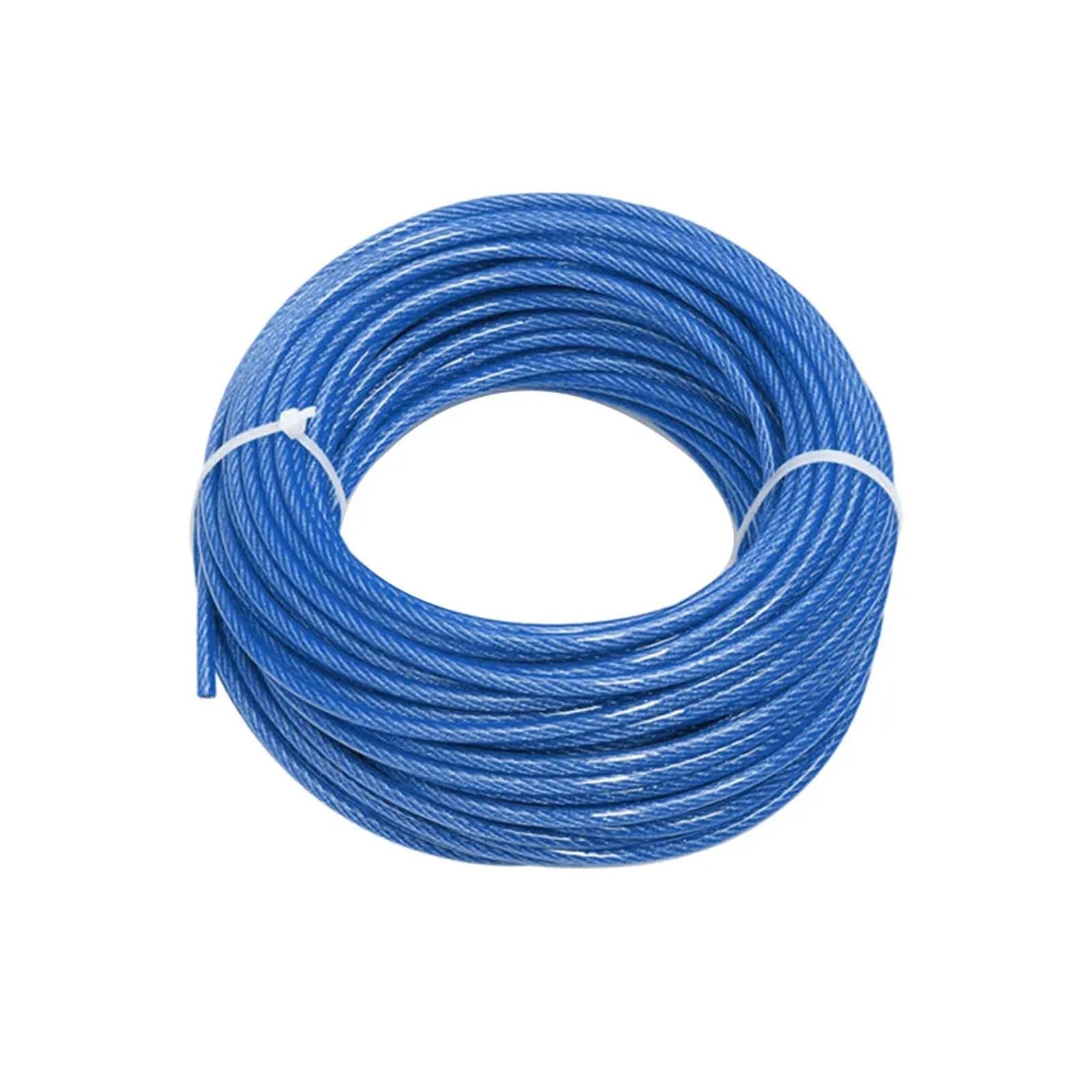 filo d'acciaio, Cavo metallico in acciaio inossidabile, cavo in 304 rivestito in PVC blu 50 m 2-6 mm(4.0mm)