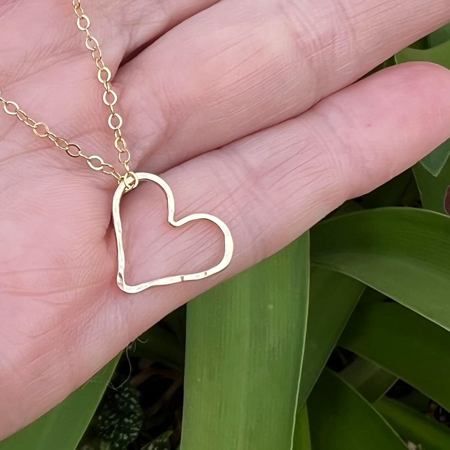 Dainty Open Heart Necklace for Girls, Teens & Women, 14K Gold Filled & Rose Gold, Adjustable 18 Inch, 20 Inch, 22 inch and 24inch Long Chain, Keepsake Jewelry Gift for Daughter, Girlfriend, Wife - Image 7