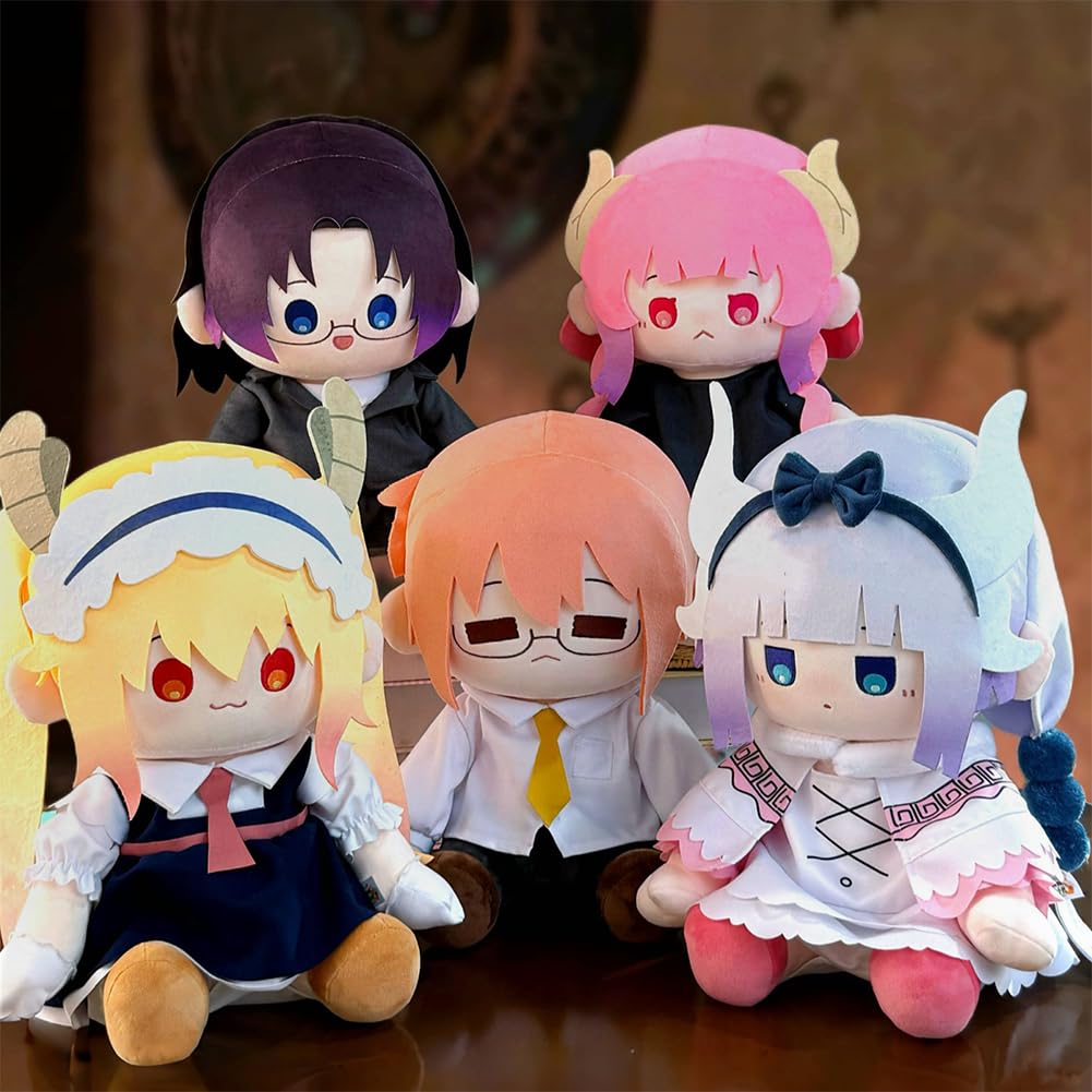 Kanna Kamui Plush Figure Pillow Anime Kobayashi Kanna/Tohr Stuffed Figure Sitting Character Soft Cushion Sofa Home Decoration Gifts 30CM — view 3