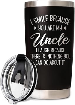 BeneCharm Funny Uncle Tumbler - Coffee Cup Gift for Uncle - Christmas, Fathers Day, Birthday