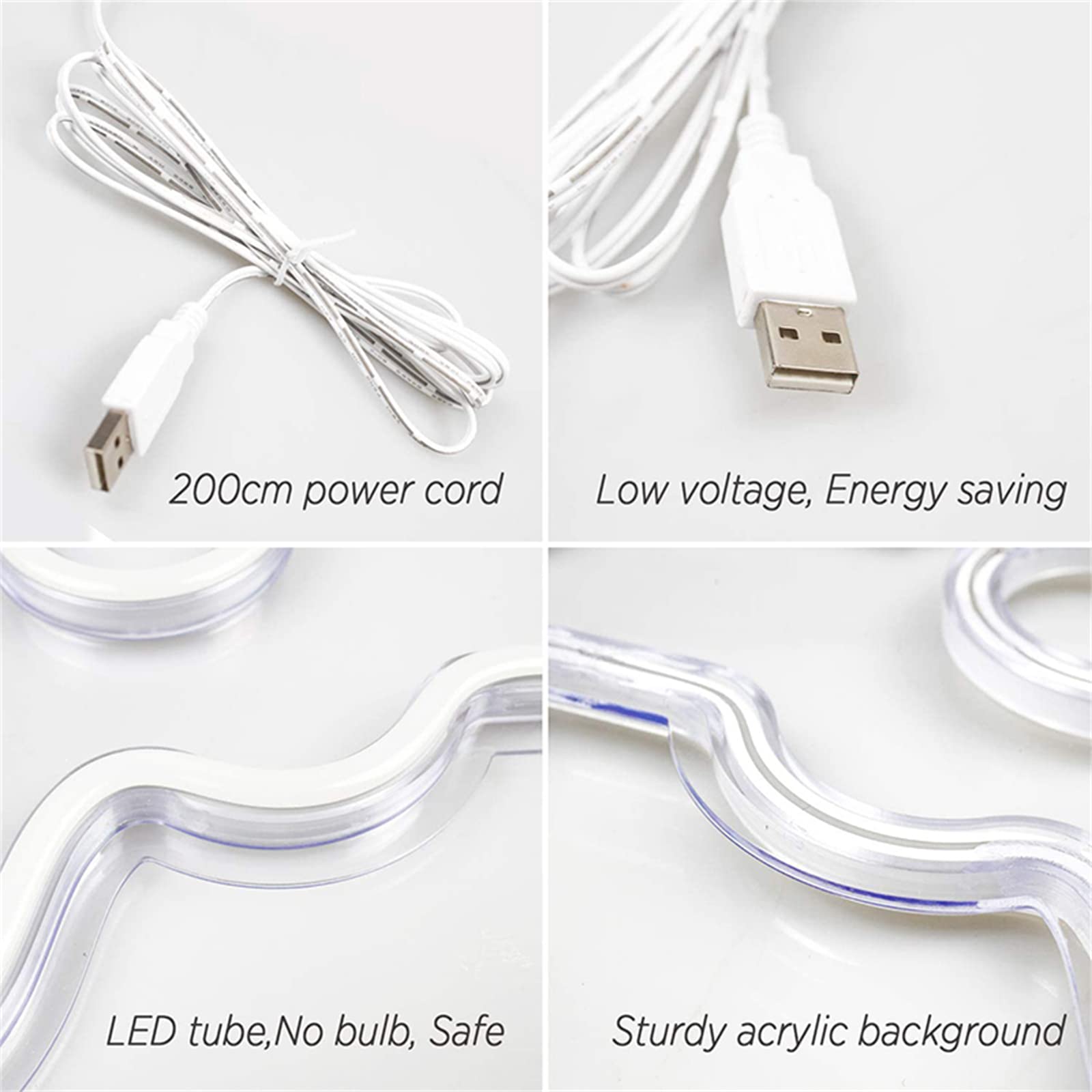 Luci per insegne al neon aziendali personalizzate, luci notturne a LED alimentate tramite USB con interruttore, insegna luminosa da appendere alla parete, 50x50cm,Viola,Brows