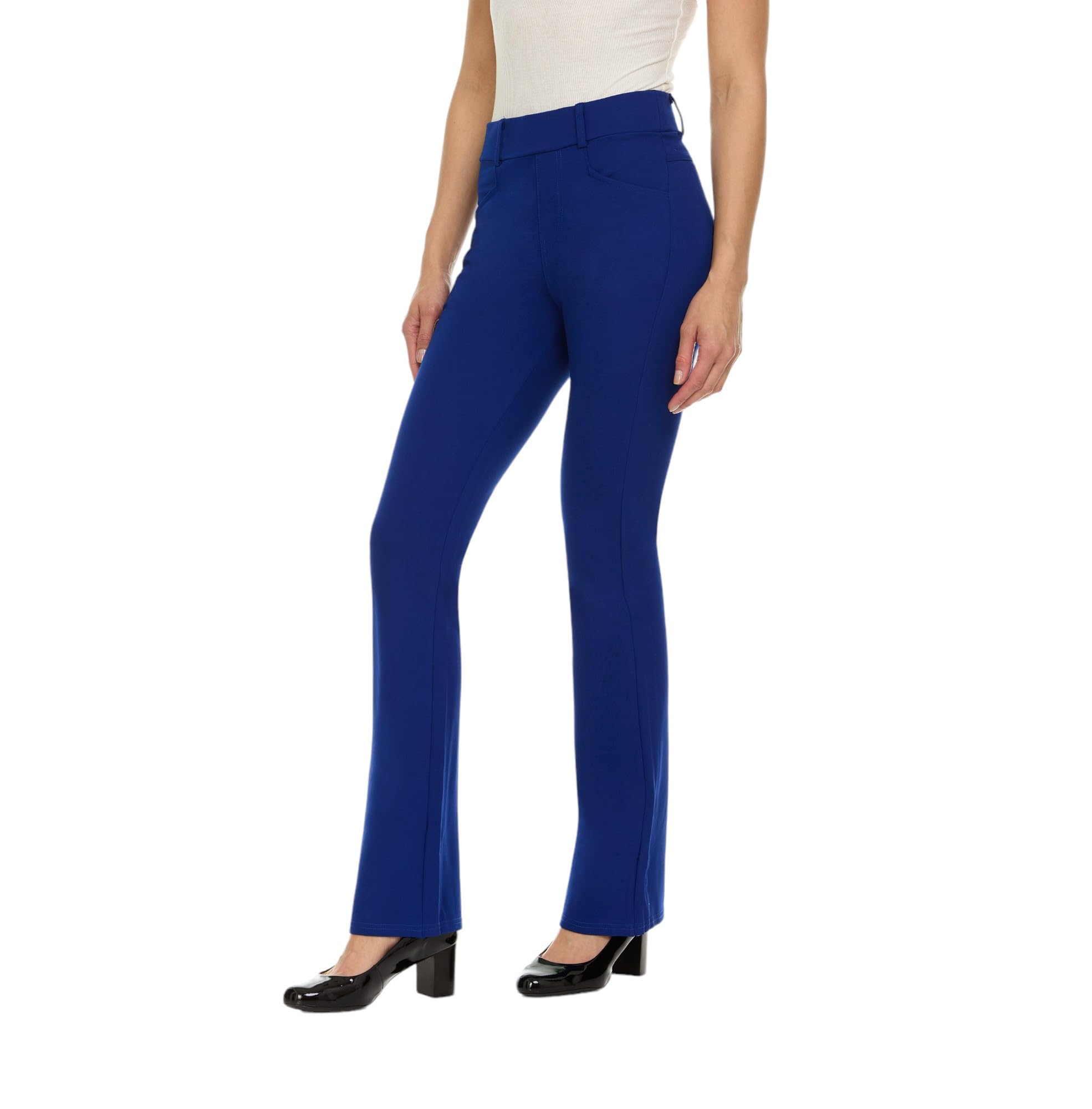 ZayWay Womens Stretch Bootcut Dress Pants with Pockets - Wear to Work - Ponte Treggings