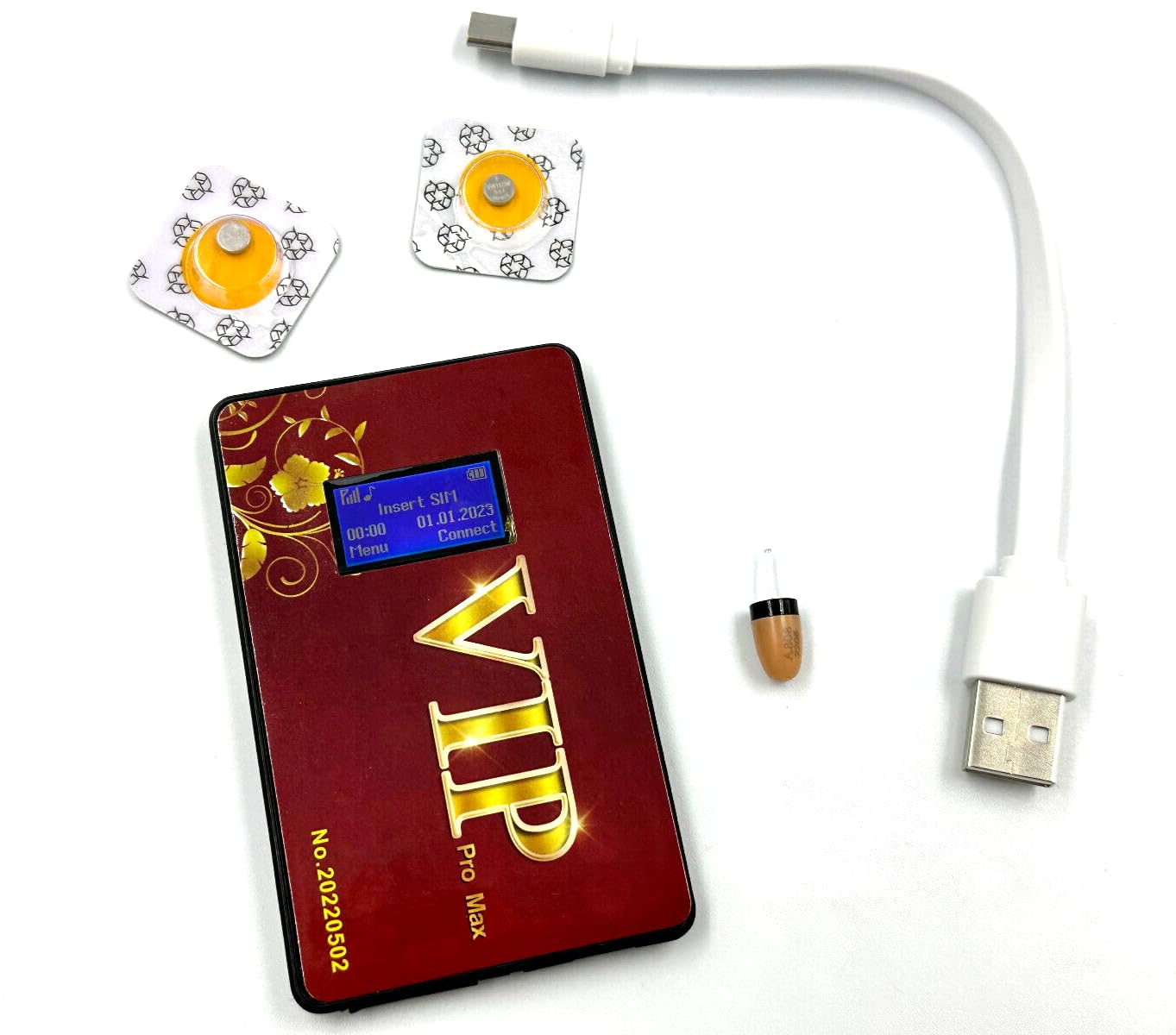 GSM SIM Spy Headset Mini Kopfhörer Ohr Spion Unsichtbare Hörer Prüfung Schule Test