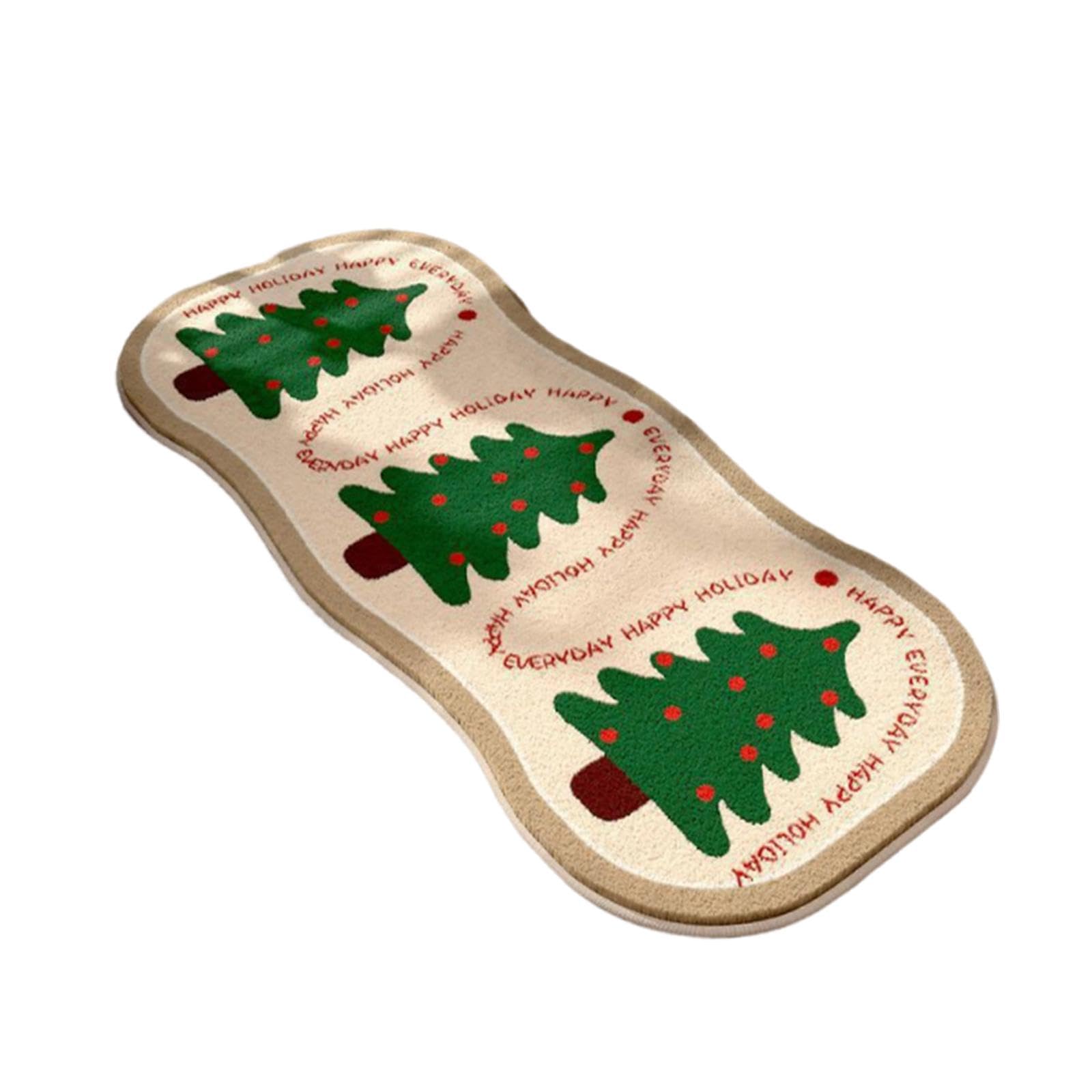 Tapis de Noël Sapin Mignon lavable et antidérapant protégeant le sol du salon