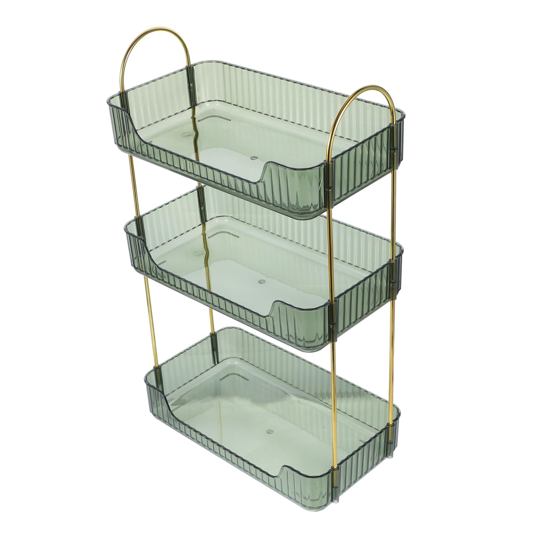 Étagère salle de bain multi-usage transparente et stable pour rangement cosmétiques
