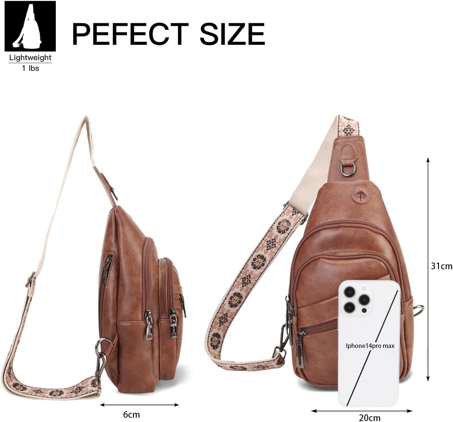 Sling Bag for Women Crossbody Bags for Women Trendy Crossbody purse Fanny Pack Chest Bag for Travel - Image 6