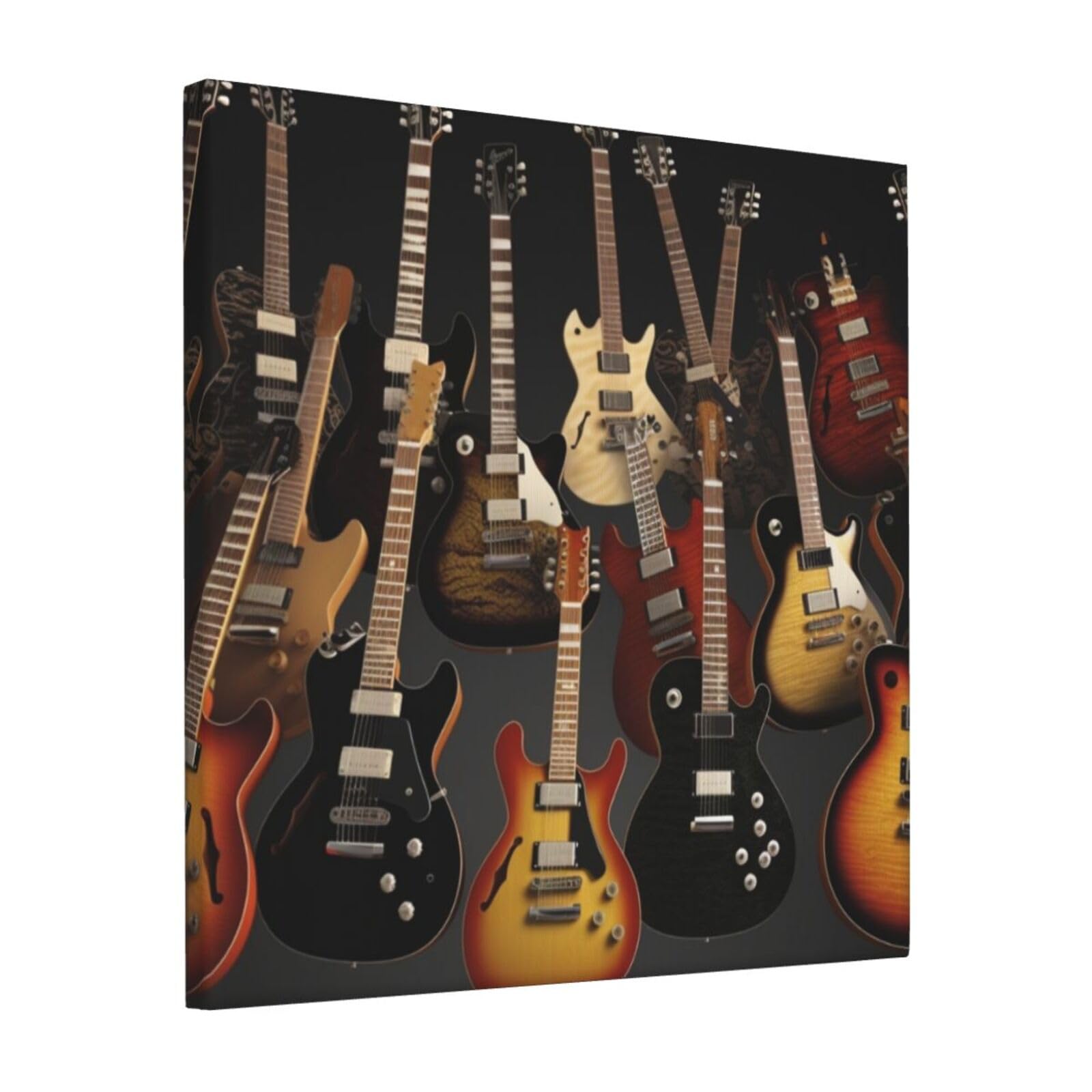 FodPand Guitars Canvas Wall Art for Living Room Wall Decor 12"x12" Modern Artwork Painting Pictures Hanging Canvas Prints Aesthetic Wall Art for Bedroom Bathroom Office Wallart Decor