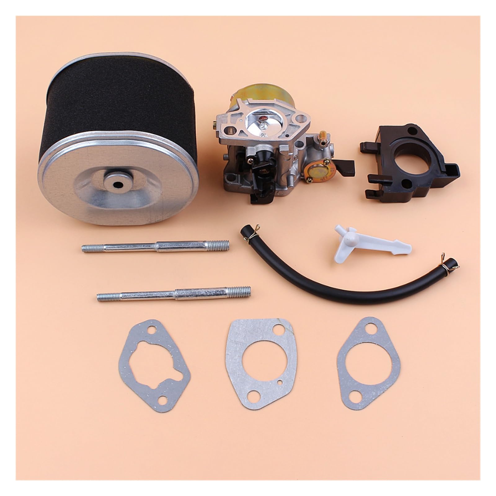 Kit de junta de filtro de aire de perno aislante de carburador ajustable apto for Motor de gasolina GX390 GX 390 188F 13HP