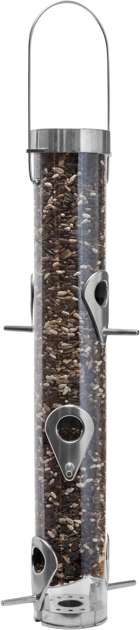 Classic Sunflower or Mixed Seed Bird Feeder, Ring Pull Advantage, 6 Feeding Stations, 1 lb Bird Seed Capacity, 20-Inch