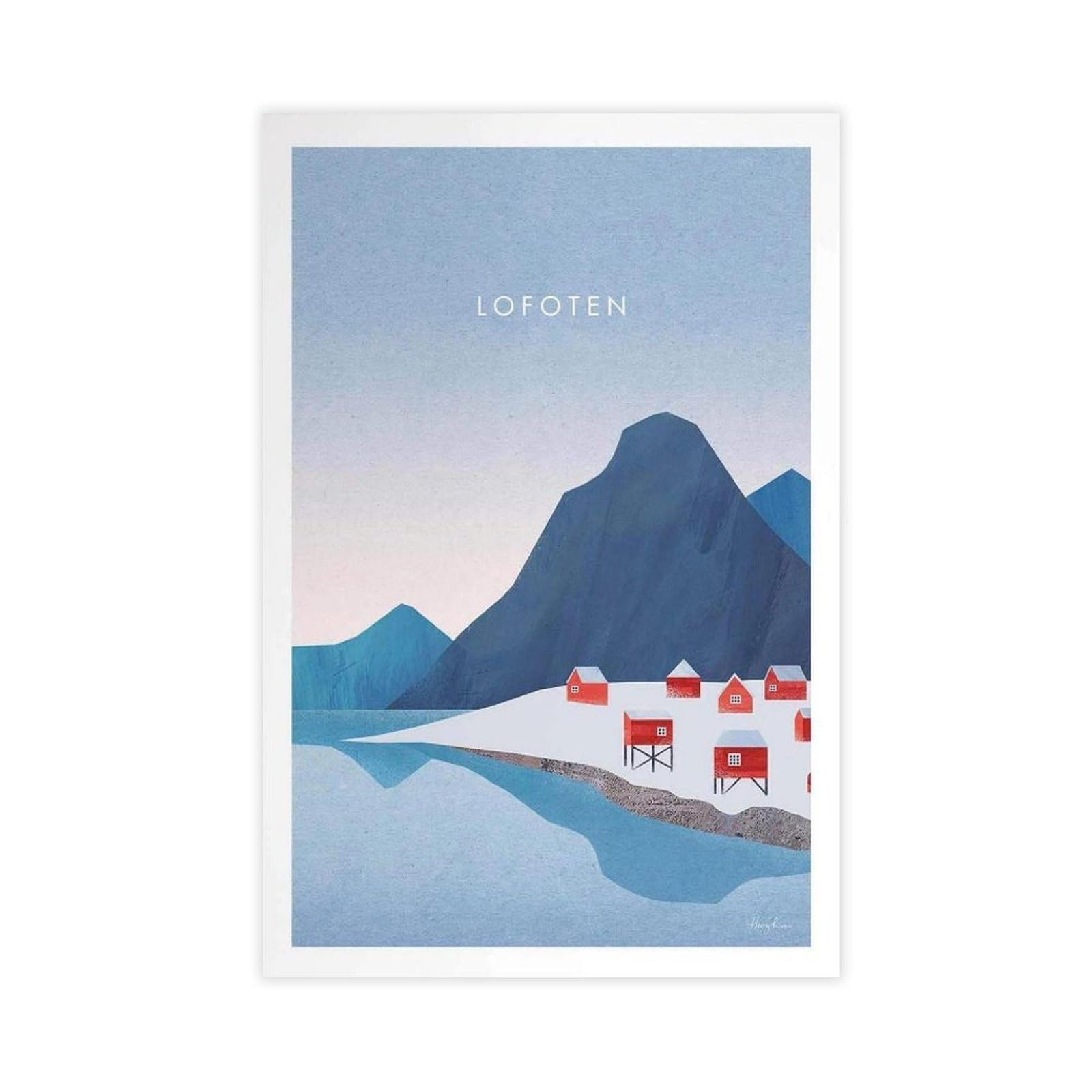 FVKFVK Lofoten Islands Norway Canvas Poster Bedroom Decor Landscape Office Room Decor Gift 20" L X 30" W