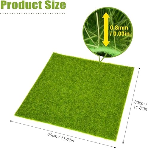 Miniatura 4 de FTVOGUE Alfombra de césped sintético artificial, alfombra de césped falso, paisaje para el hogar, gargen, interior y exterior, entrenamiento de