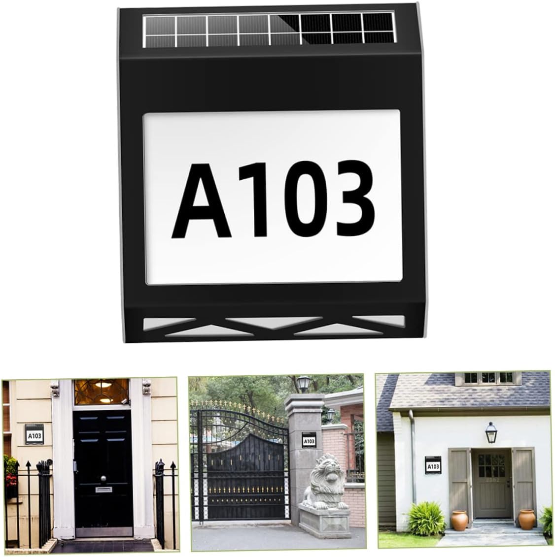 1set Solar Powered Address Sign Led Number Plaque for Outdoor Use Easy to Install Solar Light for Home and Garden Visibility