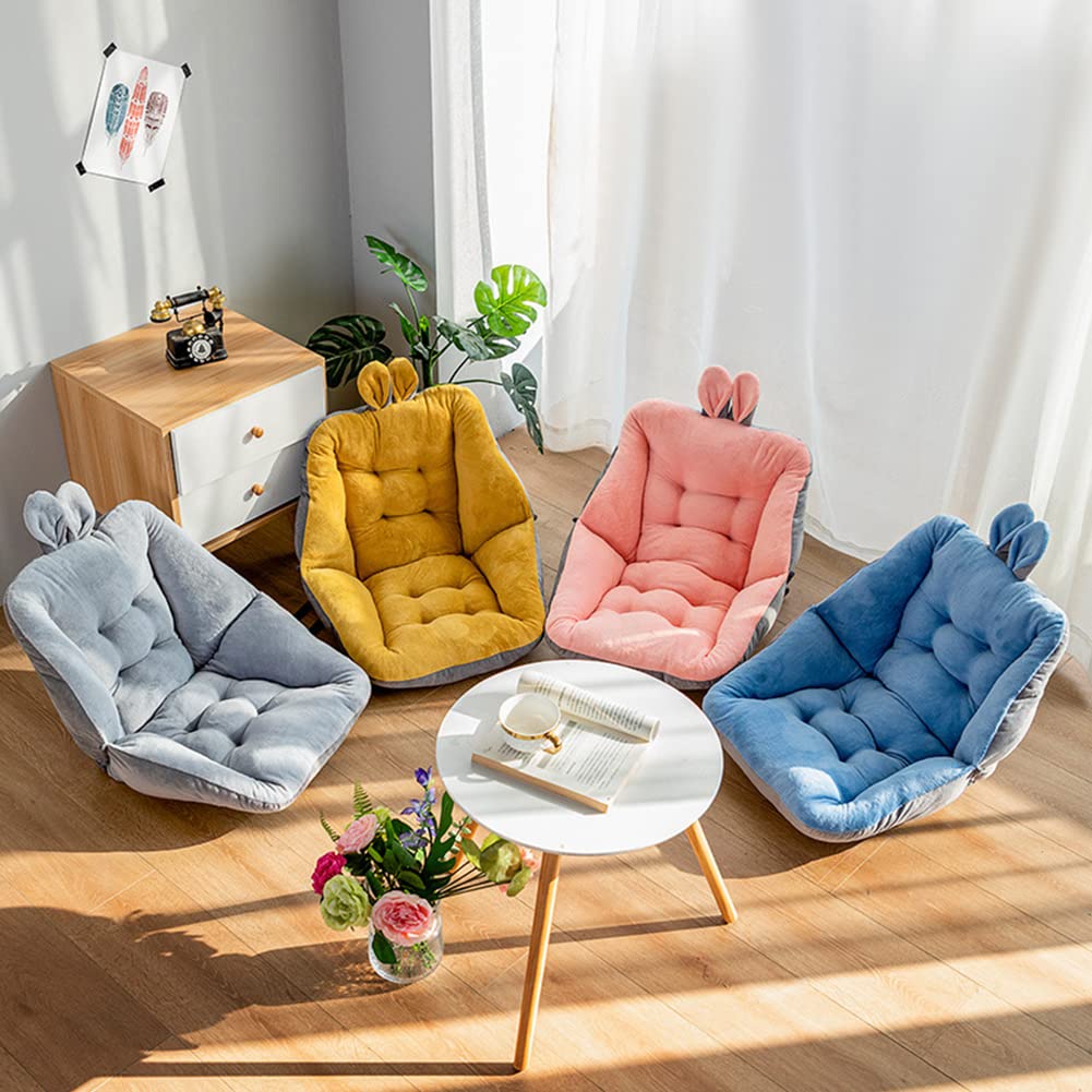 Cojín de Asiento con Respaldo de coccix antiescarchas ergonómicas para aliviar el Dolor de Espalda, Cojines de sillas de Oficina, Coche, cojín Asiento de Suelo (Rosa, 45 x 45 cm)