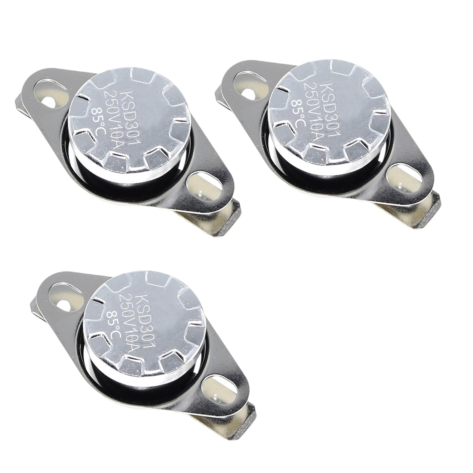 Msioytog 3Pcs KSD301 250V NC Thermal Control Switches 40-125℃ Household Appliance Repair Part Centigrade Thermostat Thermal Control Switches