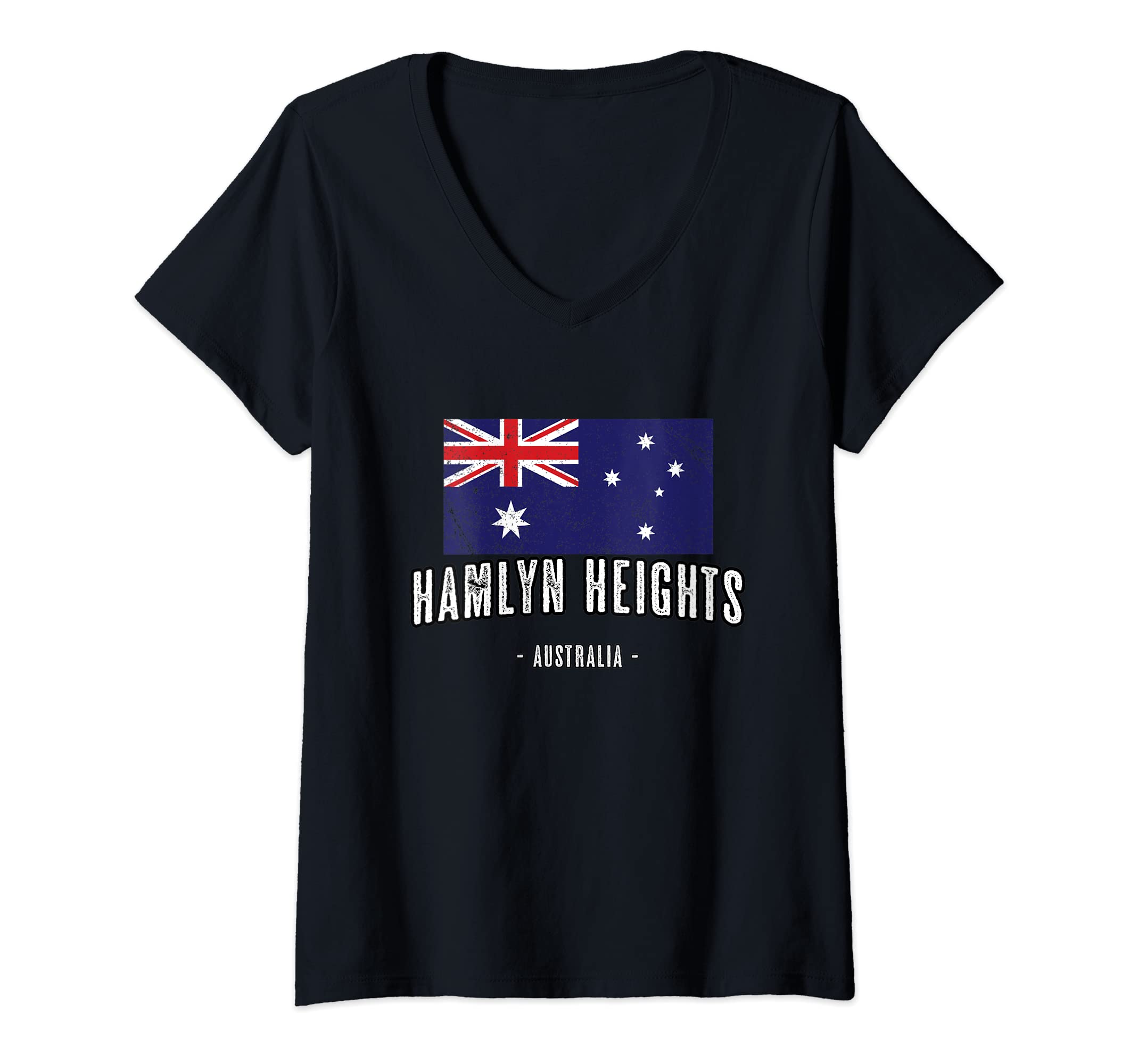 Womens City of Hamlyn Heights Australia | Australian Flag, Aussie - V-Neck T-Shirt