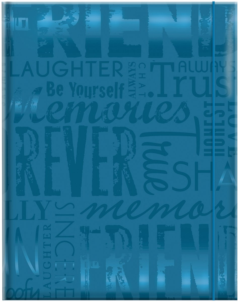 MCS Embossed Friends 100-Pocket 4x6 Photo Album, Teal
