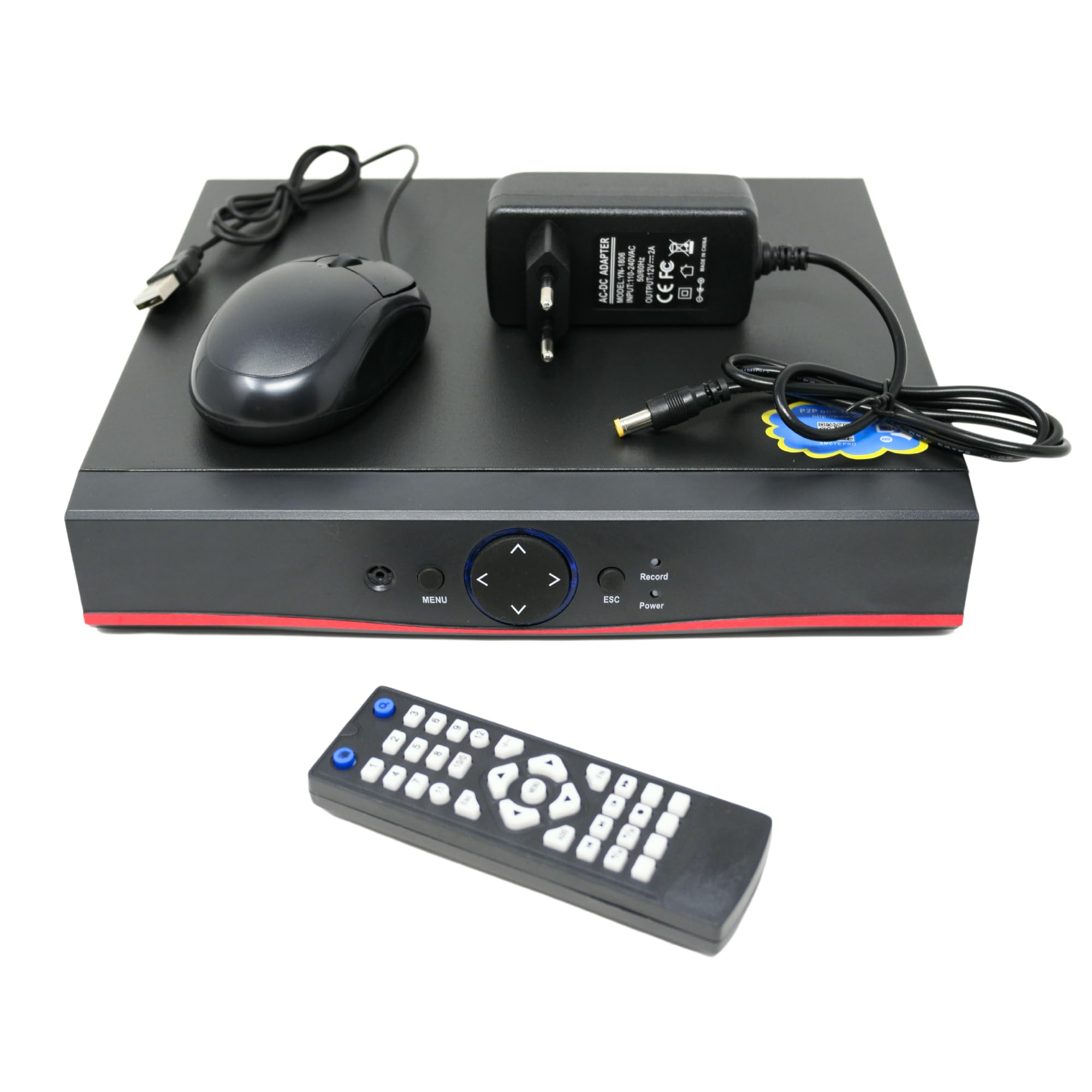 8 Canali DVR con Disco Rigido 2 Tera Hybrid 2 MPX 5 in 1 P2P con Output Video BNC compatibile con Tutti i Telecamere - Dettaglio