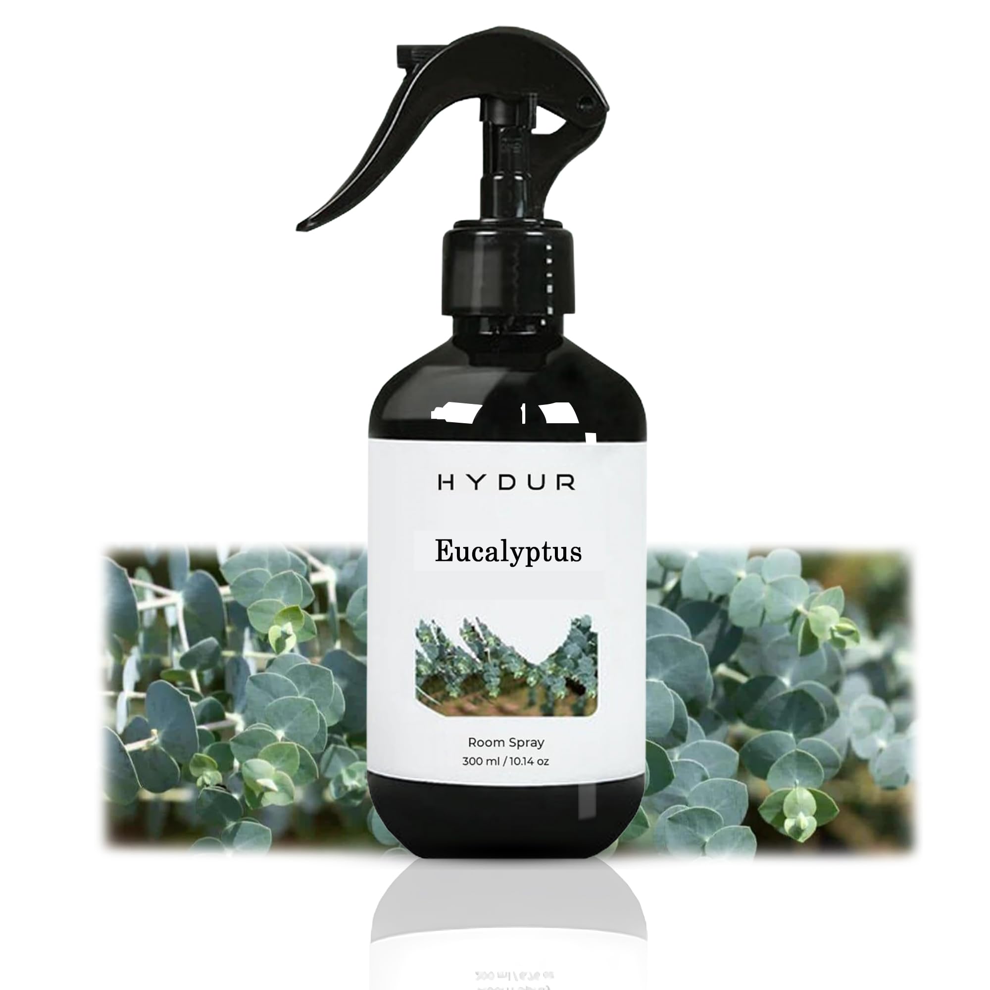 Hydur Eucalyptus Room Spray | Fresh Menthol & Woody Scent for Clarity & Calm | Natural Air Freshener for Home, Car, Office & Bathroom | Clean Aromatherapy Fine Mist | 300ml Refreshing Spray