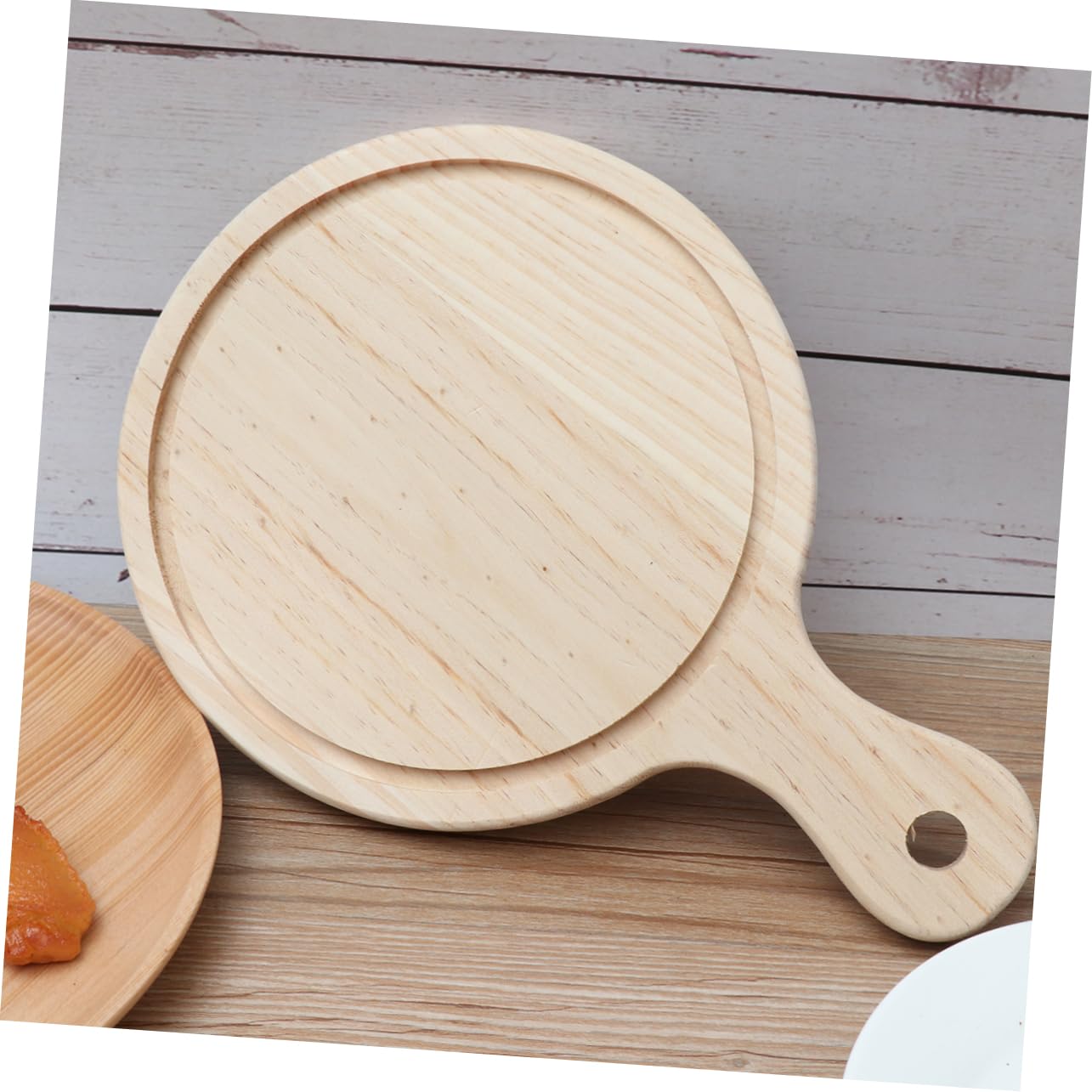 Cabilock Natural Wooden Pizza Peel Charcuterie Board Spatula Paddle for Baking Homemade Pizza and Bread for Oven Use and Artisan Baking