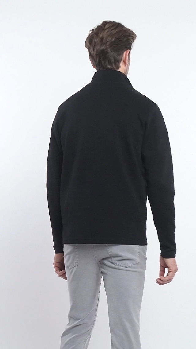 SAKS Fifth Avenue Men's Pique Quarter-Zip Pullover, Premium Cotton