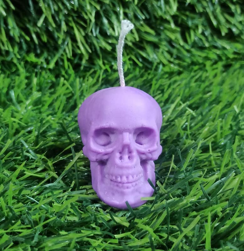 Phobis Purple Skull Candle for Spell, Wicca and Healing (Pack of 4) (2 Inch)