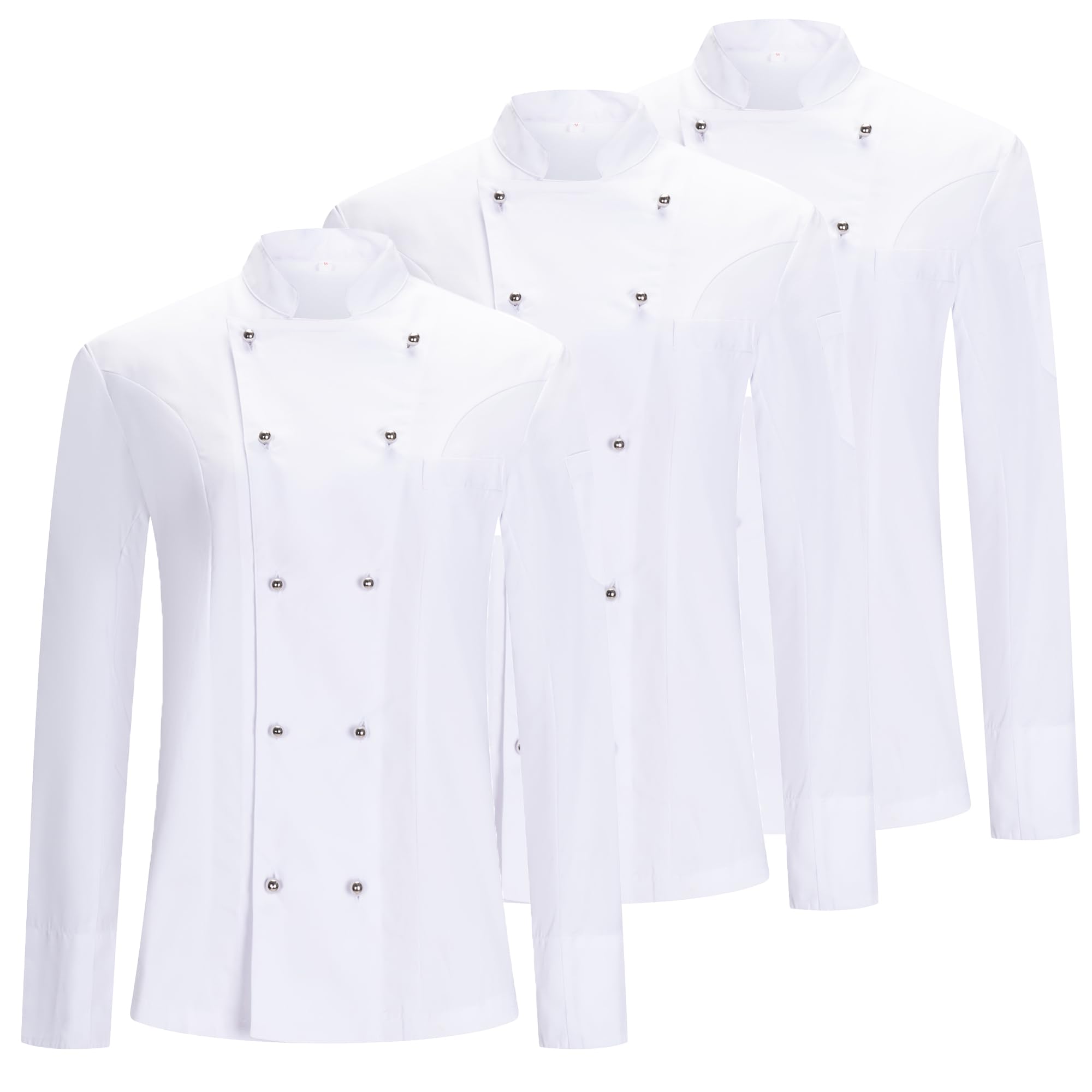 MISEMIYA Confezione 3 unità -Veste De Chef pour Hommes 3-8501 Chef's Jacket Uomo (Pacco da 3)