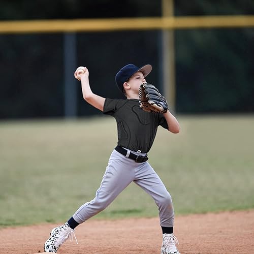 Miniatura 7 de Protector de costilla de fútbol para niños y jóvenes, para paintball, béisbol, compresión, acolchado, protector de pecho