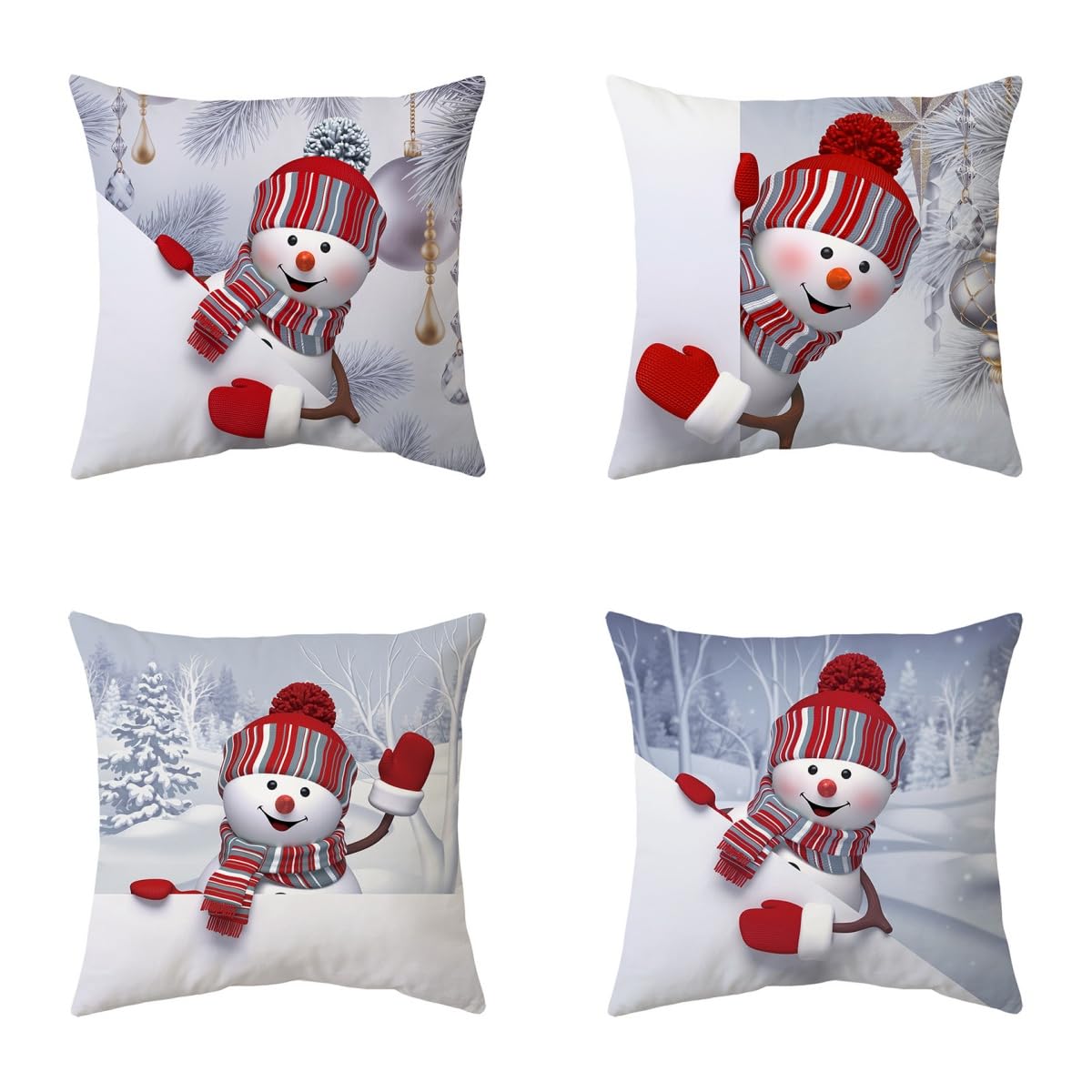 Copricuscino 60X60 Natale Cuscini Per Divano Cuscini Moderni Divano Durevole Cuscini Divano,Decorativi Copricuscini Divano In Lino,Federe Cuscini Divano Per All'Aperto Giardino